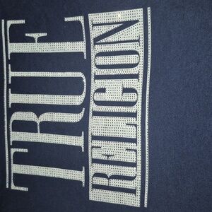 True Religion Women's Dark Blue Tee